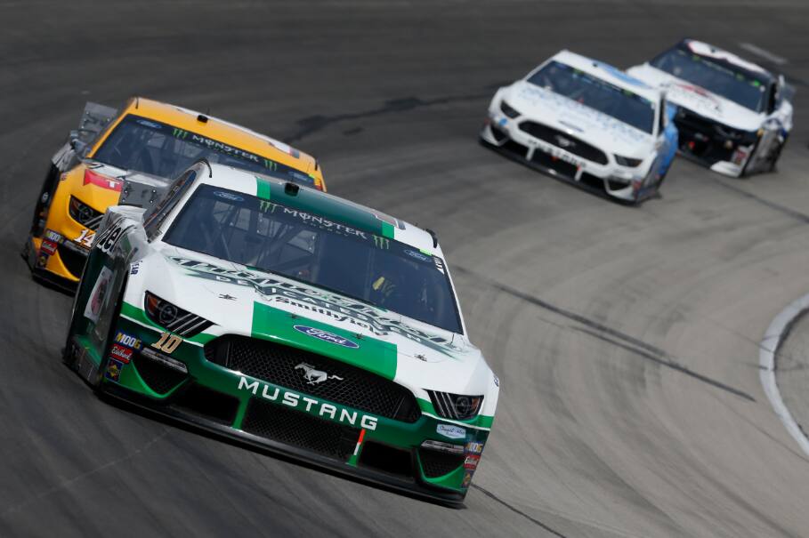 Teammate Daniel Suarez was third, while Aric Almirola (10) was seventh and Kevin Harvick eighth. Teammate Daniel Suarez was third, while Aric Almirola (10) was seventh and Kevin Harvick eighth.